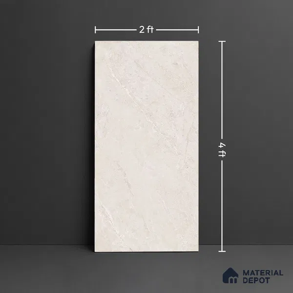 Floor & Wall Tile TL 07838 D Endless Antolia Beige 4 ft x 2 ft Vitrified Glossy Finish - 9 mm | Suitable for Kitchen, Bathroom, Living Room & Bedroom | Random 6