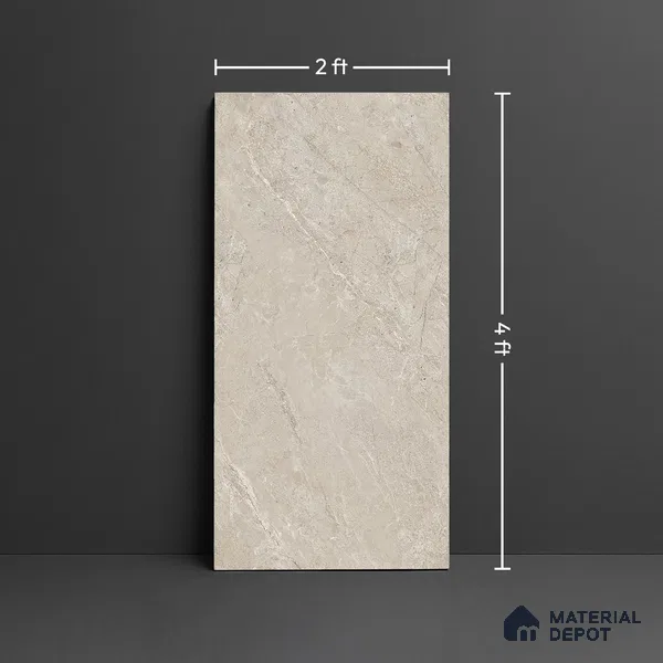Floor & Wall Tile TL 07838 E Endless Antolia Natural 4 ft x 2 ft Vitrified Glossy Finish - 9 mm | Suitable for Kitchen, Bathroom, Living Room & Bedroom | Random 6