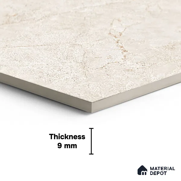 Floor & Wall Tile TL 07838 Rock Endless Antolia Beige 4 ft x 2 ft Vitrified Carving Matte Finish - 9 mm | Suitable for Kitchen, Bathroom, Living Room & Bedroom | Random 6