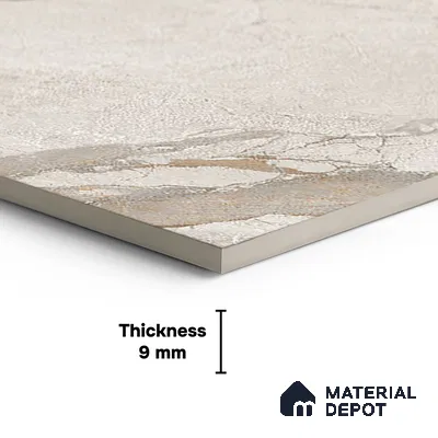 Floor & Wall Tile TL 07842 Rock Michel Grey 4 ft x 2 ft Vitrified Carving Matte Finish - 9 mm | Suitable for Kitchen, Bathroom, Living Room & Bedroom | Random 6