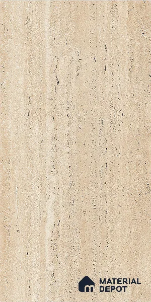 Floor & Wall Tile TL 07837 B Travertine Natural 4 ft x 2 ft Vitrified Glossy Finish - 9 mm | Suitable for Kitchen, Bathroom, Living Room & Bedroom | Random 4