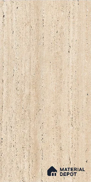 Floor & Wall Tile TL 07837 Travertine Natural 4 ft x 2 ft Vitrified Carving Matte Finish - 9 mm | Suitable for Kitchen, Bathroom, Living Room & Bedroom | Random 4