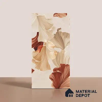 Floral Wall Tile TL 10114 Rocker Evolution Crema 4 ft x 2 ft Matte Finish GVT Vitrified Tile - 9 mm