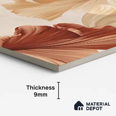 Floral Wall Tile TL 10114 Rocker Evolution Crema 4 ft x 2 ft Matte Finish GVT Vitrified Tile - 9 mm