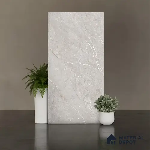 Floor & Wall Tile TL 07840 B Rock Endless Renor Grey 4 ft x 2 ft Vitrified Carving Matte Finish - 9 mm | Suitable for Kitchen, Bathroom, Living Room & Bedroom | Random 6