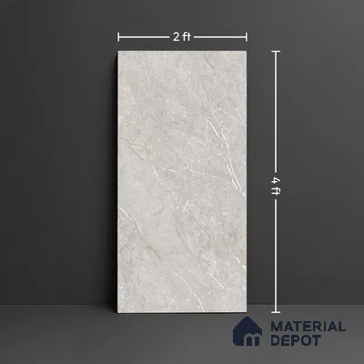 Floor & Wall Tile TL 07840 B Rock Endless Renor Grey 4 ft x 2 ft Vitrified Carving Matte Finish - 9 mm | Suitable for Kitchen, Bathroom, Living Room & Bedroom | Random 6