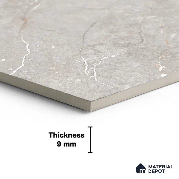 Floor & Wall Tile TL 07840 B Rock Endless Renor Grey 4 ft x 2 ft Vitrified Carving Matte Finish - 9 mm | Suitable for Kitchen, Bathroom, Living Room & Bedroom | Random 6