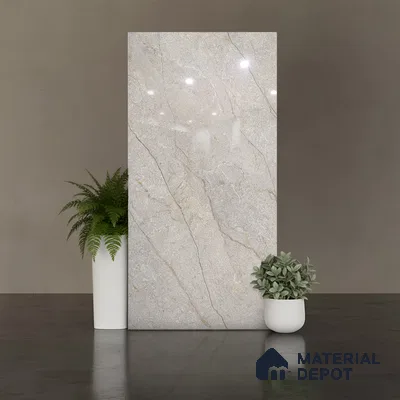 Floor & Wall Tile TL 07840 C Endless Renor Beige 4 ft x 2 ft Vitrified Glossy Finish - 9 mm | Suitable for Kitchen, Bathroom, Living Room & Bedroom | Random 6