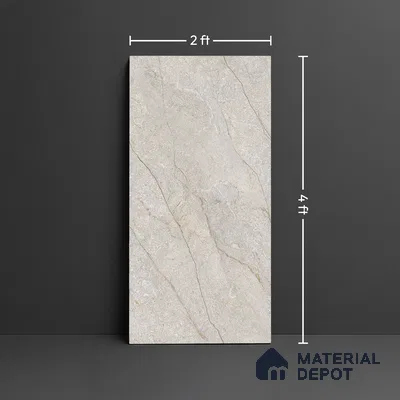Floor & Wall Tile TL 07840 C Endless Renor Beige 4 ft x 2 ft Vitrified Glossy Finish - 9 mm | Suitable for Kitchen, Bathroom, Living Room & Bedroom | Random 6