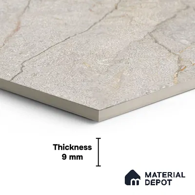 Floor & Wall Tile TL 07840 C Endless Renor Beige 4 ft x 2 ft Vitrified Glossy Finish - 9 mm | Suitable for Kitchen, Bathroom, Living Room & Bedroom | Random 6