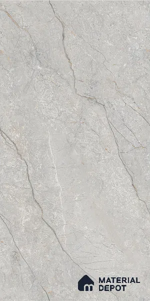 Floor & Wall Tile TL 07840 D Endless Renor Grey 4 ft x 2 ft Vitrified Glossy Finish - 9 mm | Suitable for Kitchen, Bathroom, Living Room & Bedroom | Random 6