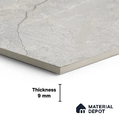 Floor & Wall Tile TL 07840 D Endless Renor Grey 4 ft x 2 ft Vitrified Glossy Finish - 9 mm | Suitable for Kitchen, Bathroom, Living Room & Bedroom | Random 6