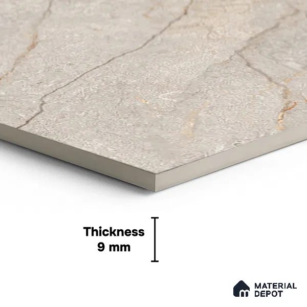 Floor & Wall Tile TL 07840 Rock Endless Renor Beige 4 ft x 2 ft Vitrified Carving Matte Finish - 9 mm | Suitable for Kitchen, Bathroom, Living Room & Bedroom | Random 6