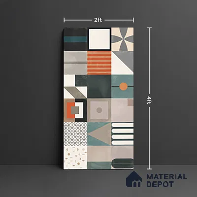 Highlighter Wall Tile TL 10128 B  4 ft x 2 ft Matte Finish GVT Vitrified Tile - 9 mm | Random Designs