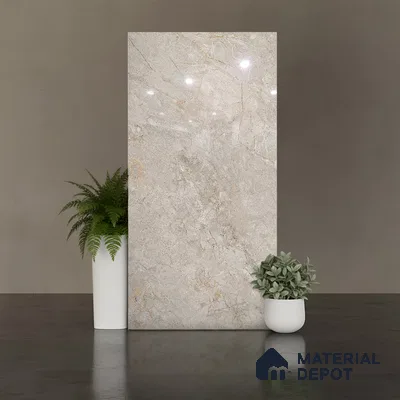 Floor & Wall Tile TL 07839 C Endless Prisma Crema 4 ft x 2 ft Vitrified Glossy Finish - 9 mm | Suitable for Kitchen, Bathroom, Living Room & Bedroom | Random 6