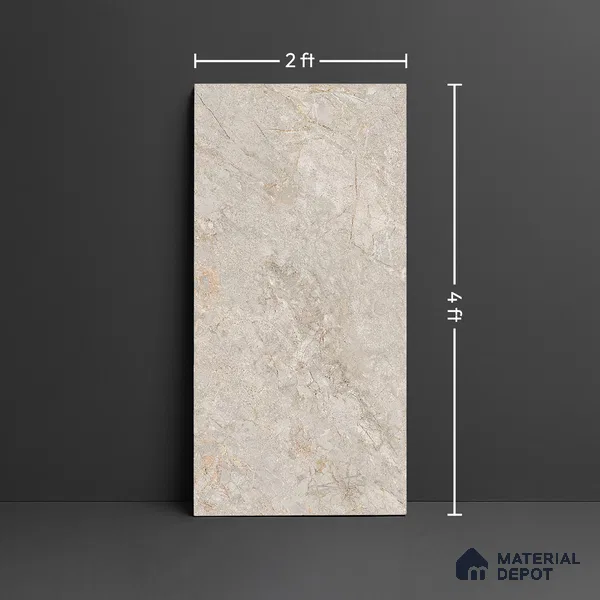 Floor & Wall Tile TL 07839 C Endless Prisma Crema 4 ft x 2 ft Vitrified Glossy Finish - 9 mm | Suitable for Kitchen, Bathroom, Living Room & Bedroom | Random 6