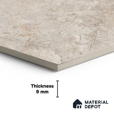 Floor & Wall Tile TL 07839 C Endless Prisma Crema 4 ft x 2 ft Vitrified Glossy Finish - 9 mm | Suitable for Kitchen, Bathroom, Living Room & Bedroom | Random 6
