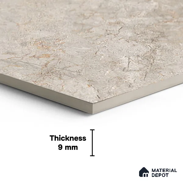 Floor & Wall Tile TL 07839 C Endless Prisma Crema 4 ft x 2 ft Vitrified Glossy Finish - 9 mm | Suitable for Kitchen, Bathroom, Living Room & Bedroom | Random 6