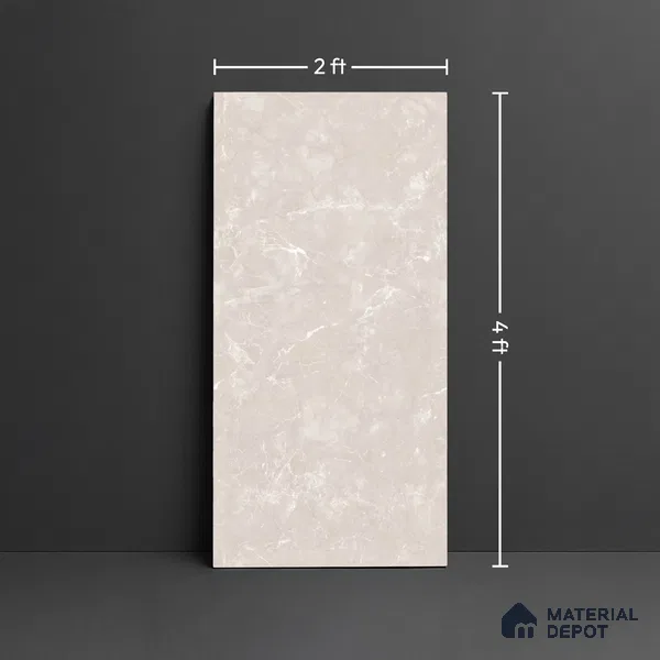 Marble Look Wall Tile TL 10165 B SGH Galaxy Gray Endless Glossy 4 ft x 2 ft Glossy Finish Vitrified Tile - 9 mm | Suitable For living Room, Bedroom, Bathroom