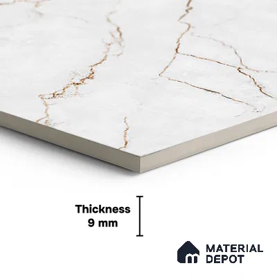 Floor & Wall Tile TL 07836 Infinite Fonix White 4 ft x 2 ft Vitrified Carving Matte Finish - 9 mm | Suitable for Kitchen, Bathroom, Living Room & Bedroom | Random 4
