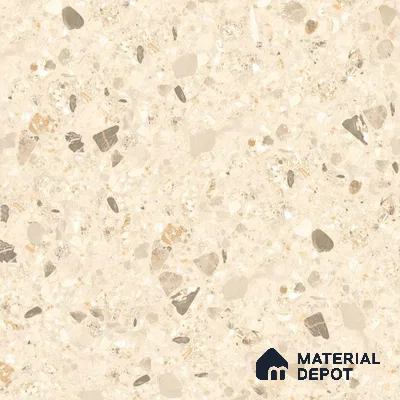 Terrazzo Wall & Floor Tile TL 12841 F Terrazzo Beige 2 ft x 2 ft Matte Finish Vitrified Tile - 9 mm | Suitable For Bathroom, Kitchen, Balcony
