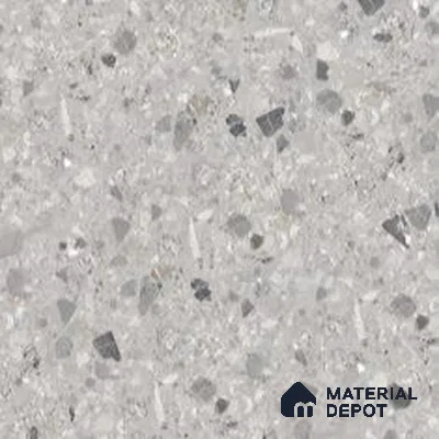 Terrazzo Wall & Floor Tile TL 12841 G Terrazzo Grey 2 ft x 2 ft Matte Finish Vitrified Tile - 9 mm | Suitable For Bathroom, Kitchen, Balcony