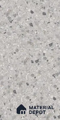 Terrazzo Wall & Floor Tile TL 12841 C Terrazzo Grey 4 ft x 2 ft Matte Finish Vitrified Tile - 9 mm | Suitable For Bathroom, Kitchen, Balcony