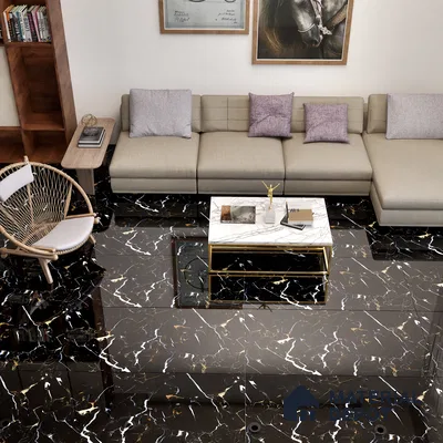 Marble Floor & Wall Tile TL 07502 Rossa Back 4 ft x 2 ft High Gloss Finish Vitrified Tile - 9 mm | Suitable for Living Room, Bedroom & Bathroom (Sample)
