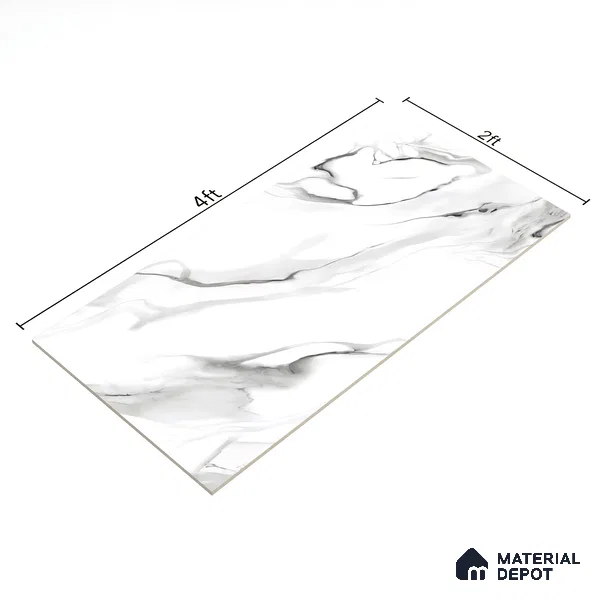Marble Floor & Wall Tile TL 07501 Maicao Satvario 4 ft x 2 ft Carving Matte Finish Vitrified Tile - 9 mm | Suitable for Living Room, Bedroom & Bathroom