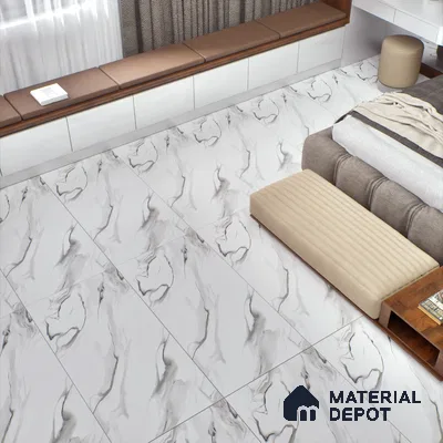 Marble Floor & Wall Tile TL 07501 Maicao Satvario 4 ft x 2 ft Carving Matte Finish Vitrified Tile - 9 mm | Suitable for Living Room, Bedroom & Bathroom