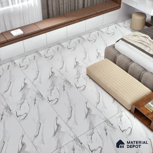 Marble Floor & Wall Tile TL 07501 Maicao Satvario 4 ft x 2 ft Carving Matte Finish Vitrified Tile - 9 mm | Suitable for Living Room, Bedroom & Bathroom