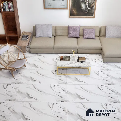 Marble Floor & Wall Tile TL 07501 Maicao Satvario 4 ft x 2 ft Carving Matte Finish Vitrified Tile - 9 mm | Suitable for Living Room, Bedroom & Bathroom