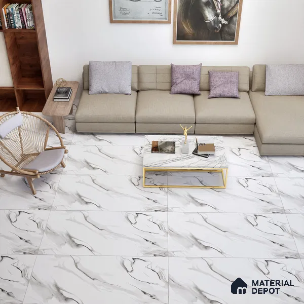 Marble Floor & Wall Tile TL 07501 Maicao Satvario 4 ft x 2 ft Carving Matte Finish Vitrified Tile - 9 mm | Suitable for Living Room, Bedroom & Bathroom