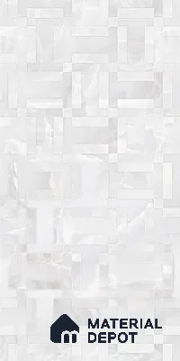 White Stone Floor & Wall Tile TL 08778 B  Royal Miami Onyx White Decor 4 ft x 2 ft Vitrified Glossy Finish - 9 mm | Random Design | Suitable for Living Room, Bedroom, Bathroom
