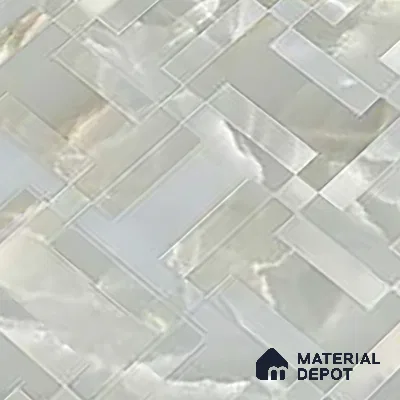 Green Stone Floor & Wall Tile TL 08778 D  Royal Miami Onyx Green Decor 4 ft x 2 ft Vitrified Glossy Finish - 9 mm | Random Design | Suitable for Living Room, Bedroom, Bathroom