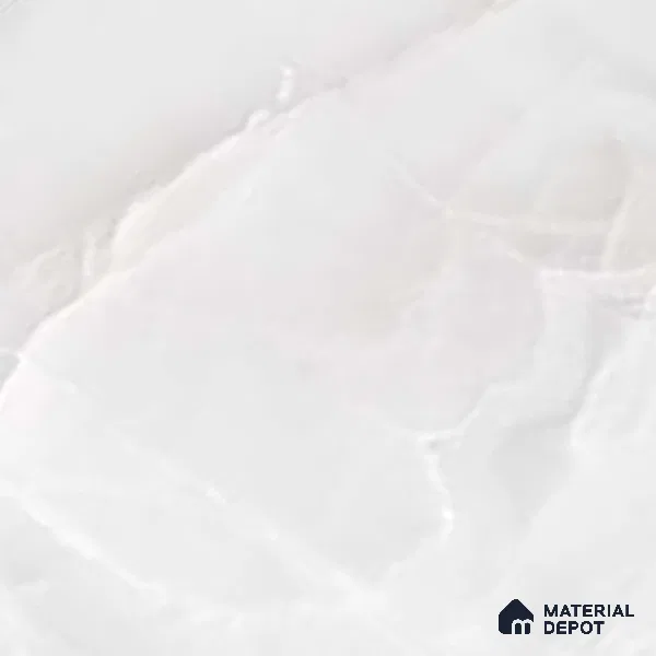 White Stone Floor & Wall Tile TL 08778 Royal Miami Onyx White 4 ft x 2 ft Vitrified Glossy Finish - 9 mm | Random 6 | Suitable for Living Room, Bedroom, Bathroom