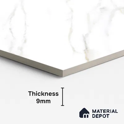 Marble Floor & Wall Tile TL 08442 Inspiro Blanco 4 ft x 2 ft Glossy Finish Vitrified Tile - 9 mm | Suitable for Living Room, Bedroom & Bathroom