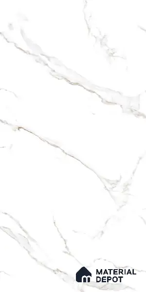 Marble Floor & Wall Tile TL 08443 Unisal Satuario 4 ft x 2 ft Glossy Finish Vitrified Tile - 9 mm | Suitable for Living Room, Bedroom & Bathroom