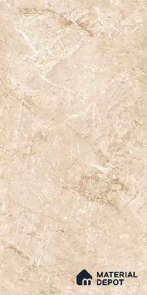 Marble Floor & Wall Tile TL 08412 Rayina Camel 4 ft x 2 ft Glossy Finish Vitrified Tile - 9 mm | Suitable for Living Room, Bedroom & Bathroom