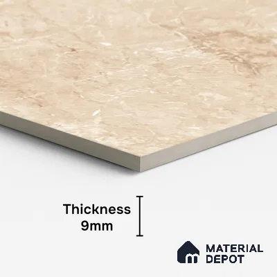 Marble Floor & Wall Tile TL 08412 Rayina Camel 4 ft x 2 ft Glossy Finish Vitrified Tile - 9 mm | Suitable for Living Room, Bedroom & Bathroom
