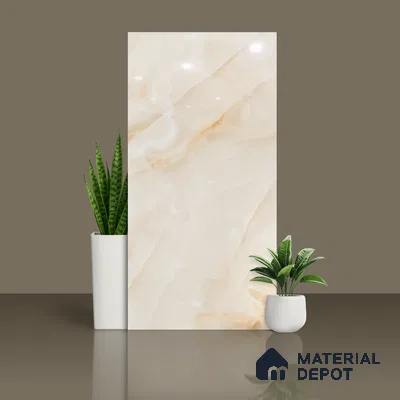 Marble Floor & Wall Tile TL 08407 Visioner Shell 4 ft x 2 ft Glossy Finish Vitrified Tile - 9 mm | Suitable for Living Room, Bedroom & Bathroom