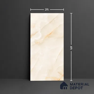 Marble Floor & Wall Tile TL 08407 Visioner Shell 4 ft x 2 ft Glossy Finish Vitrified Tile - 9 mm | Suitable for Living Room, Bedroom & Bathroom