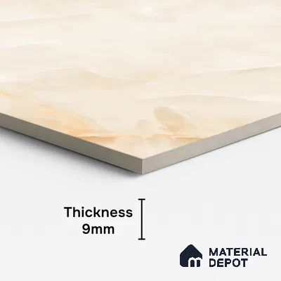 Marble Floor & Wall Tile TL 08407 Visioner Shell 4 ft x 2 ft Glossy Finish Vitrified Tile - 9 mm | Suitable for Living Room, Bedroom & Bathroom