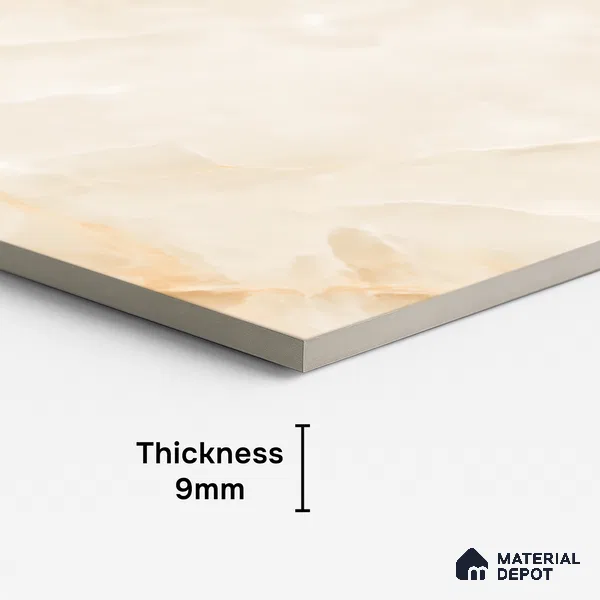 Marble Floor & Wall Tile TL 08407 Visioner Shell 4 ft x 2 ft Glossy Finish Vitrified Tile - 9 mm | Suitable for Living Room, Bedroom & Bathroom