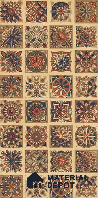 Moroccan Wall Tile TL 07485 Nebula Yellow Hexa Decor 4 ft x 2 ft Vitrified Matte Finish - 9 mm | Suitable for Living Room, Bedroom & Bathroom
