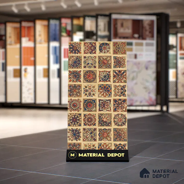 Moroccan Wall Tile TL 07485 Nebula Yellow Hexa Decor 4 ft x 2 ft Vitrified Matte Finish - 9 mm | Suitable for Living Room, Bedroom & Bathroom