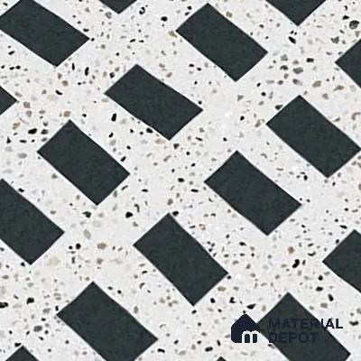 Highlighter Wall Tile TL 08782  Pearl Stone Black 4 ft x 2 ft Vitrified Carving Matte Finish - 9 mm | Suitable For Bathroom, Accent/Feature Wall, Dining Area