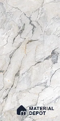 White Marble Floor & Wall Tile TL 07433 Prestige Royal Camouflage 4 ft x 2 ft Vitrified Matte Finish - 9 mm | Random 6 | Suitable for Living Room, Bedroom, Bathroom (Sample)