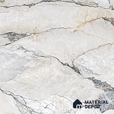 White Marble Floor & Wall Tile TL 07433 Prestige Royal Camouflage 4 ft x 2 ft Vitrified Matte Finish - 9 mm | Random 6 | Suitable for Living Room, Bedroom, Bathroom (Sample)