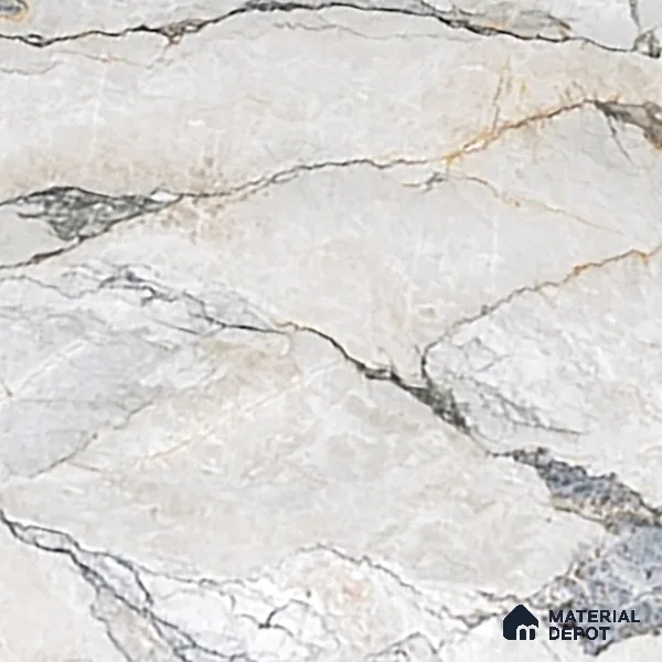 White Marble Floor & Wall Tile TL 07433 Prestige Royal Camouflage 4 ft x 2 ft Vitrified Matte Finish - 9 mm | Random 6 | Suitable for Living Room, Bedroom, Bathroom (Sample)